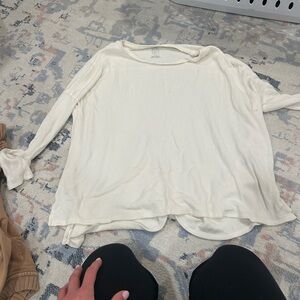Cream Long Sleeve Top
